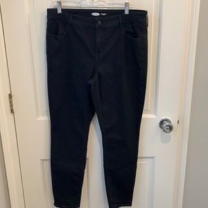 Old Navy super skinny mid rise black jeans sz 14